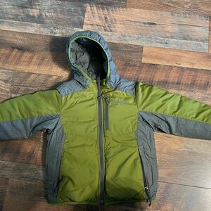 Columbia Kids Jacket - Green and Gray size 6/7